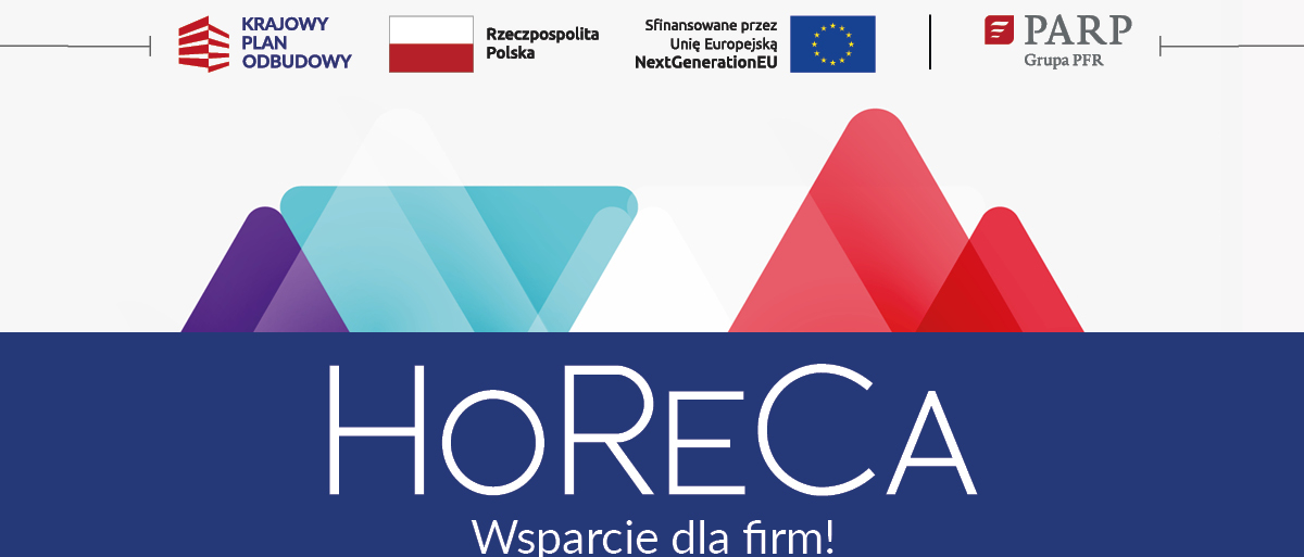 Baner internetowy z informacją HORECA Wsparcie dla firm