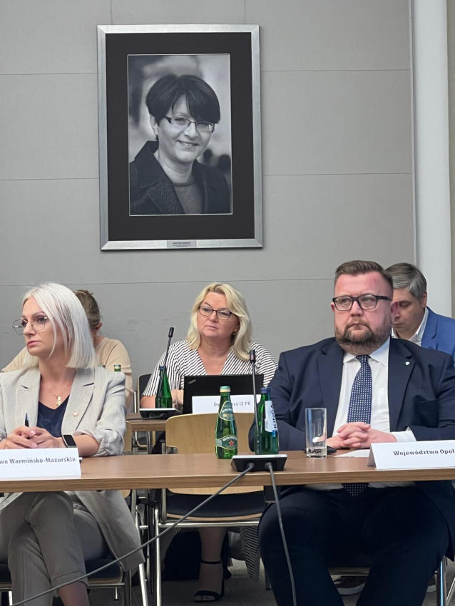 Członkowie spotkania w sali konferencyjnej.