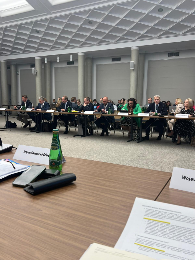 Członkowie spotkania w sali konferencyjnej.