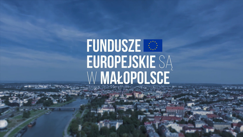 Grafika do spotu Fundusze Europejskie są w Małopolsce