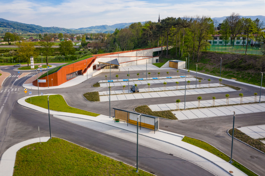 Park&Ride z lotu ptaka.