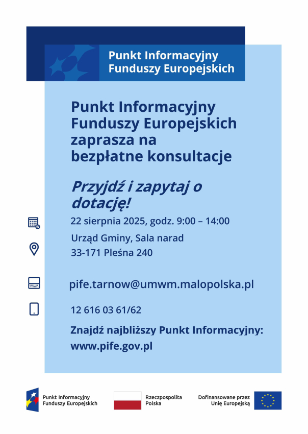 Plakat z informacją o projekcie