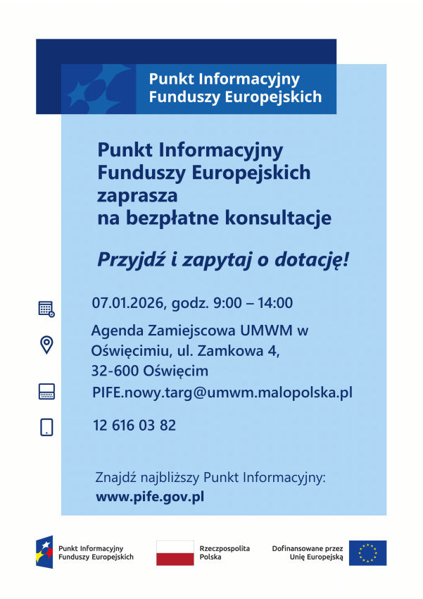 Plakat z informacją o wydarzeniu.