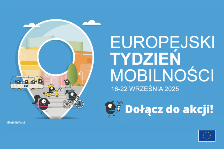 Grafika ilustracyjna kampanii Europejski Tydzień Mobilności