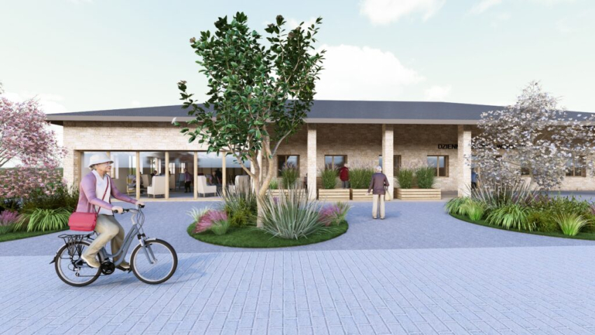 Wizualizacja domu opieki.