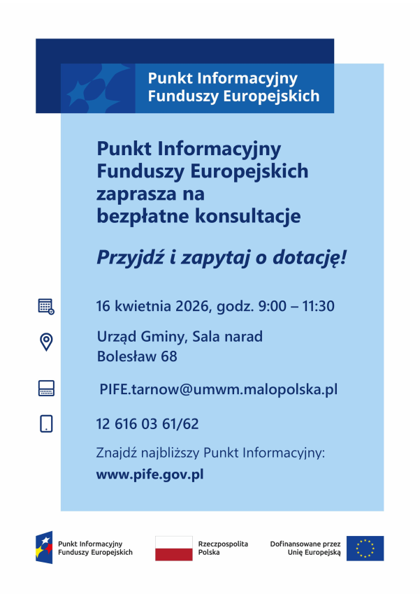 Plakat z informacją o wydarzeniu.