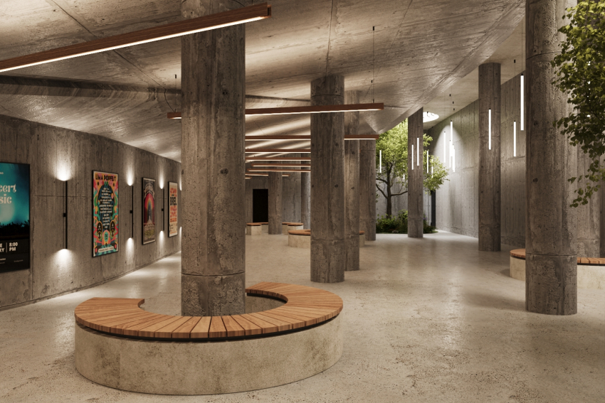 Wizualizacja kina w Miechowie-wnętrze.