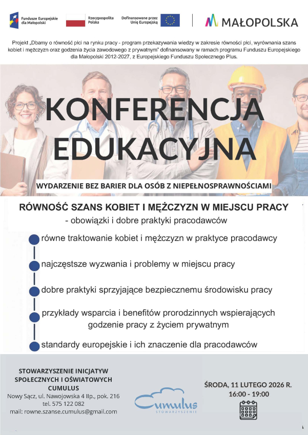 Plakat z informacją o wydarzeniu.