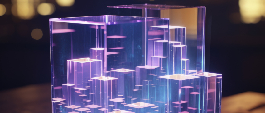 Hologram 3D nowoczesnego budynku