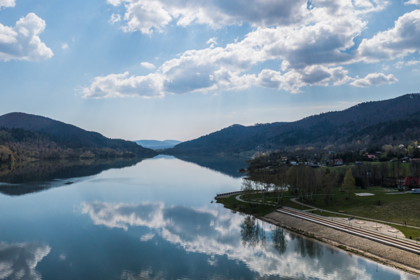 Zbiornik wodny w Klimkówka.