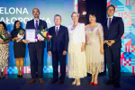 Laureat konkursu z Wicemarszałkiem Witoldem Kozłowskim i przedstawicielami Zarządu i Sejmiku.