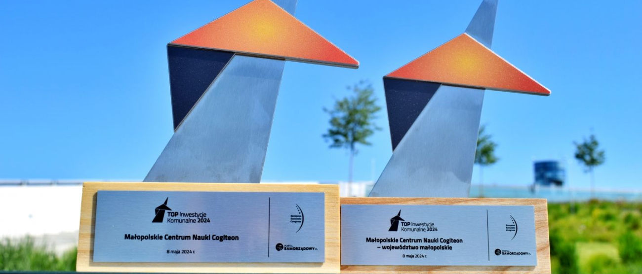 Nagroda-dwie statuetki dla Małopoloskie Centrum Nauki Cogiteon