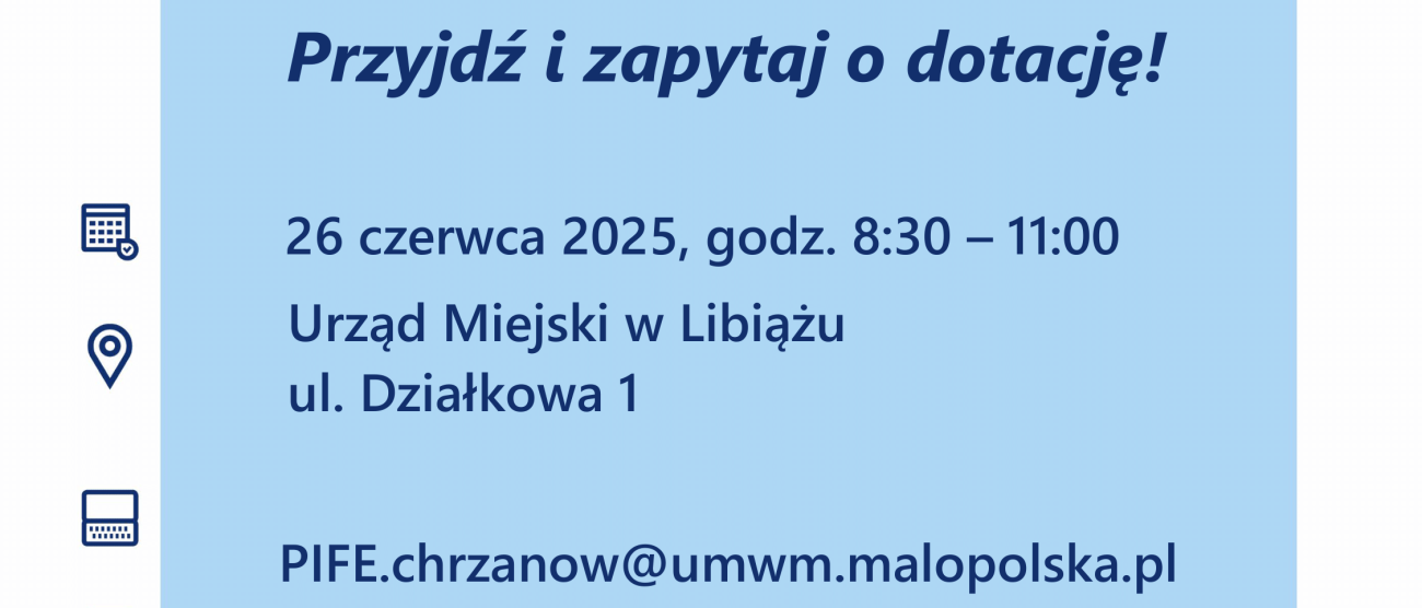 Plakat z informacją o wydarzeniu.