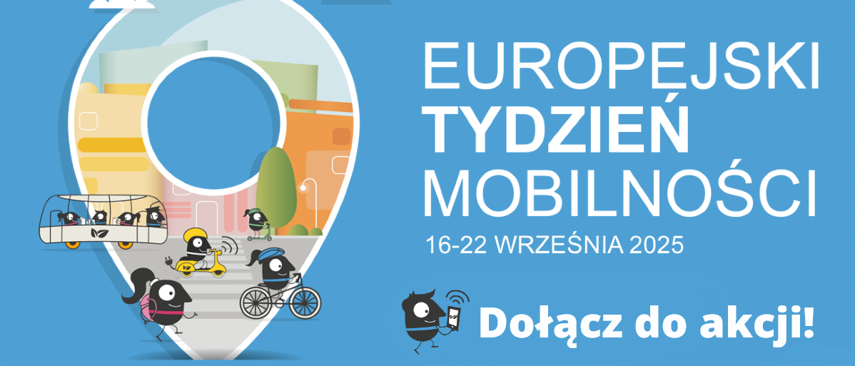 Grafika ilustracyjna kampanii Europejski Tydzień Mobilności