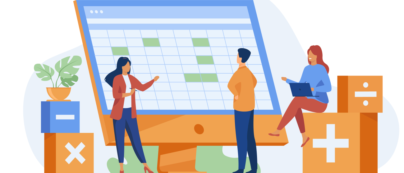 Grafika spotkania biznesowego