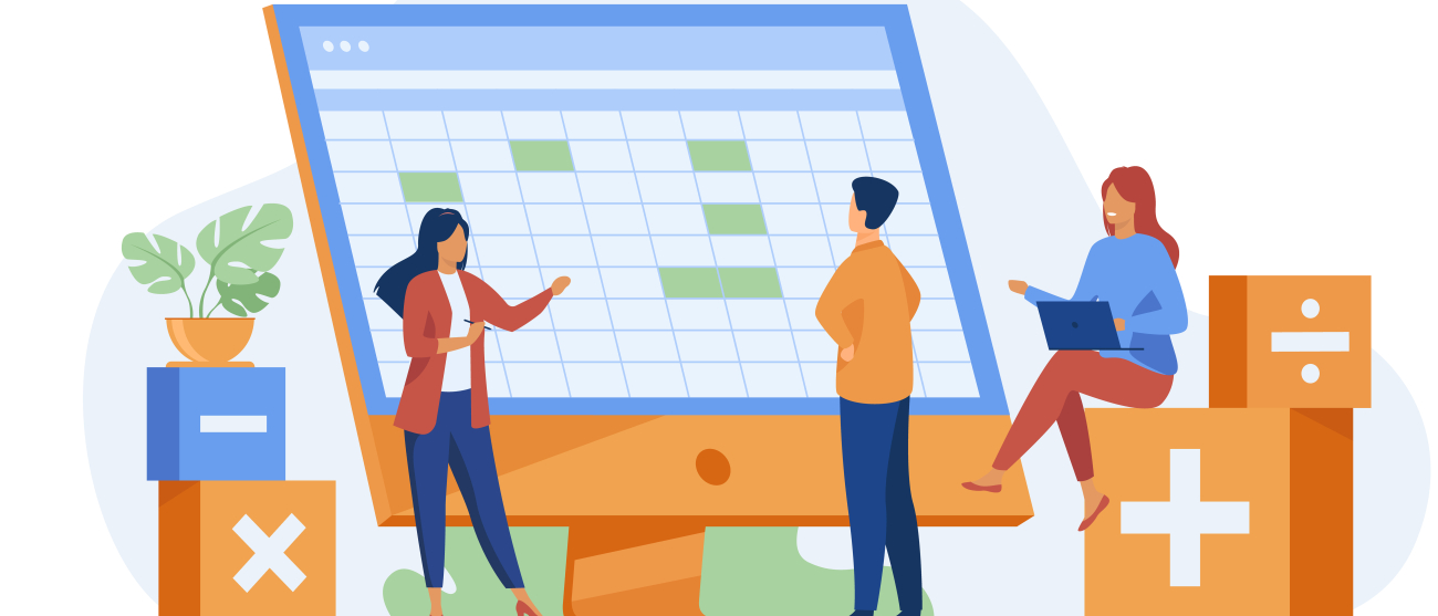 Grafika spotkania biznesowego