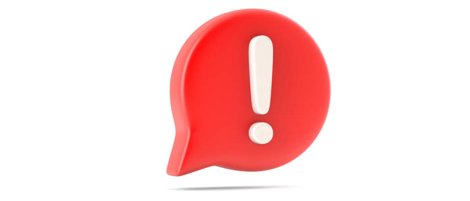 czerwony wykrzyknik
