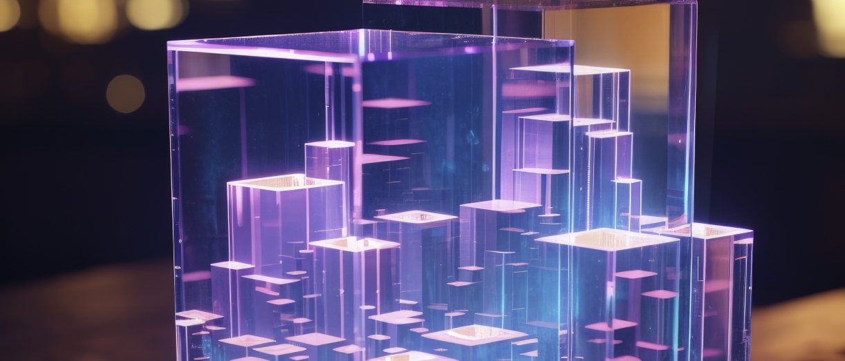 Hologram 3D nowoczesnego budynku