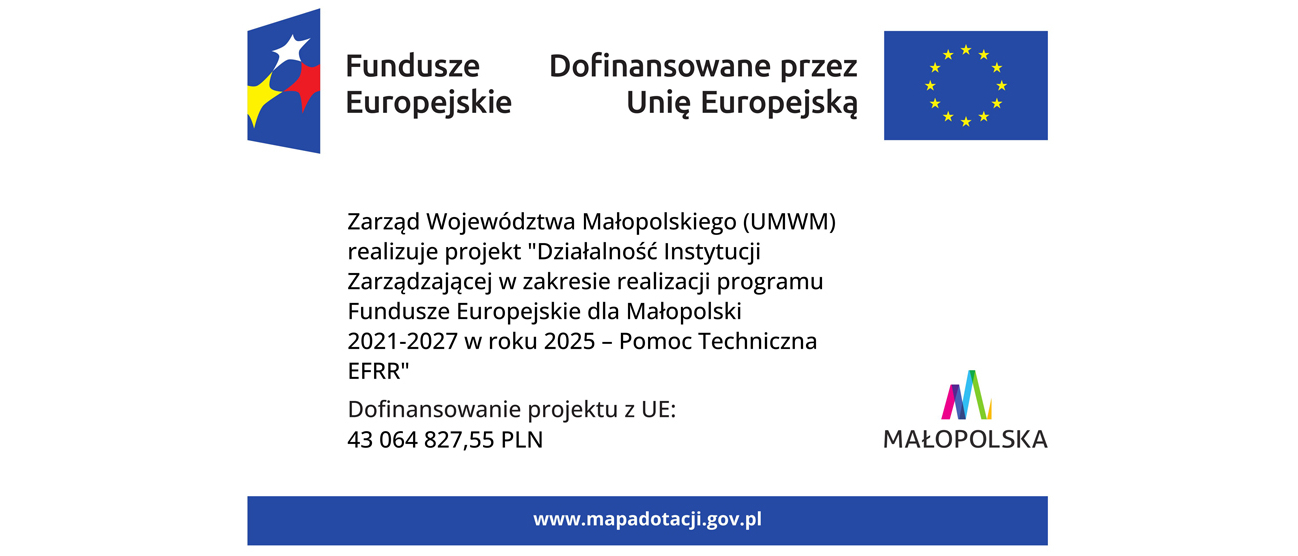 Plakat z informacją o projekcie.