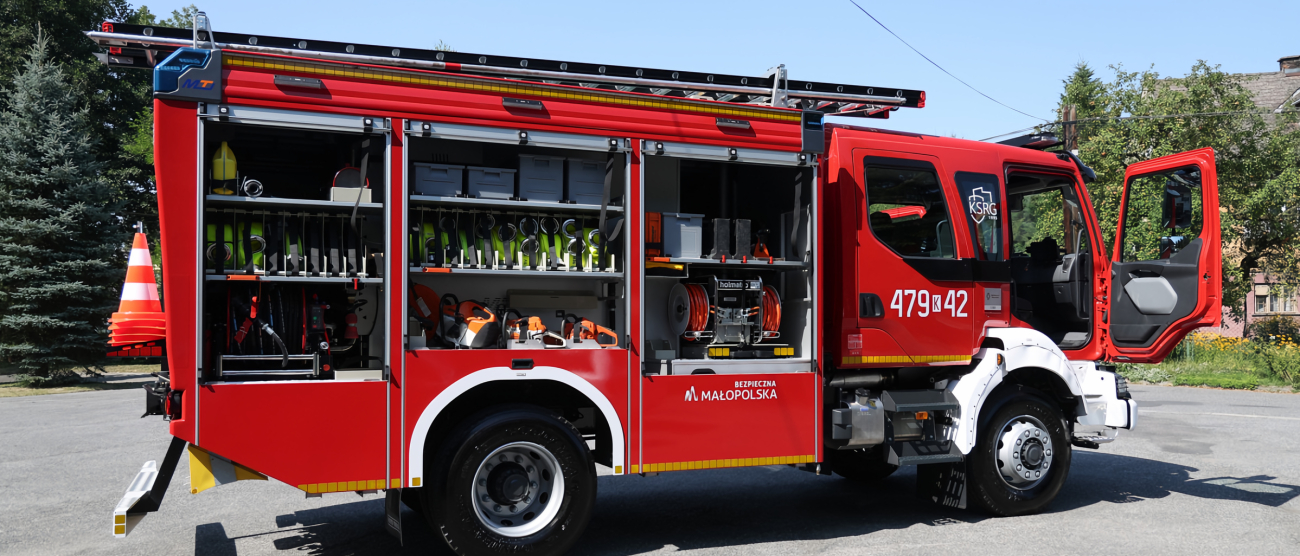 Samochód strażacki.