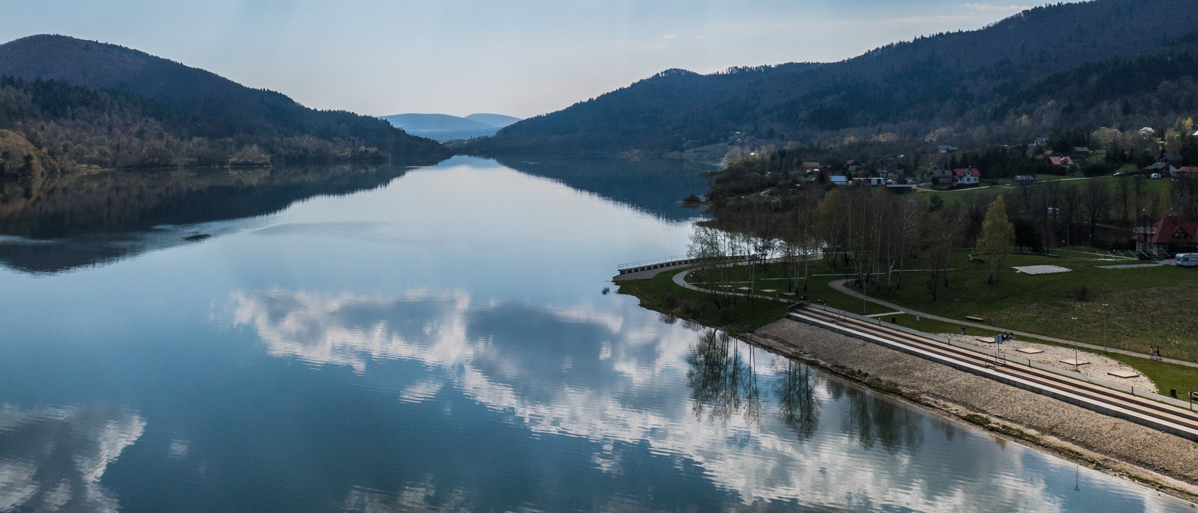 Zbiornik wodny w Klimkówka.