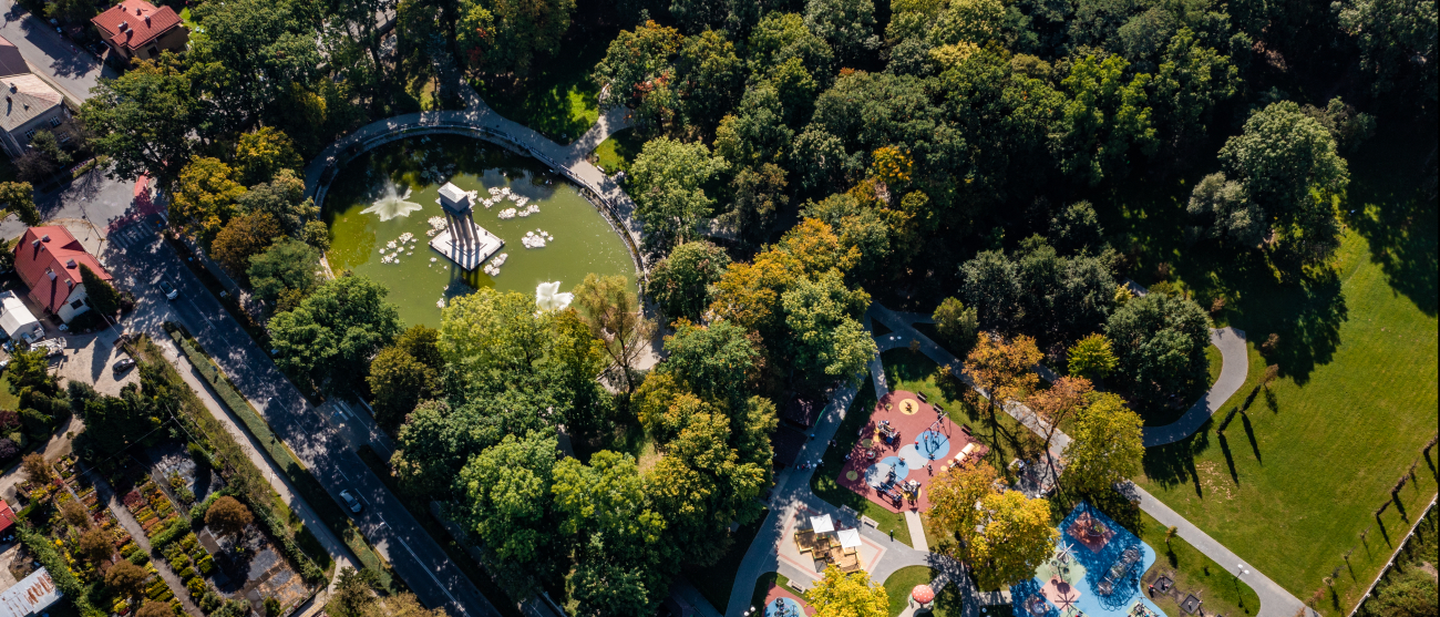 Park z lotu ptaka.