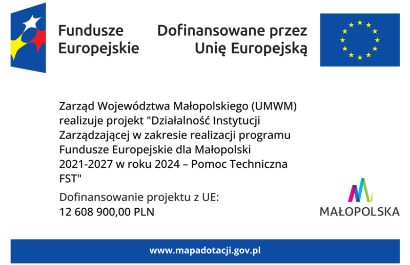 Plakat z informacją o projekcie