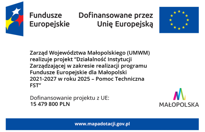 Plakat z informacją o projekcie
