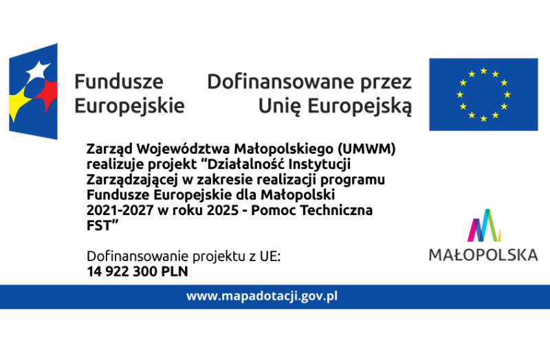 Plakat z informacją o projekcie