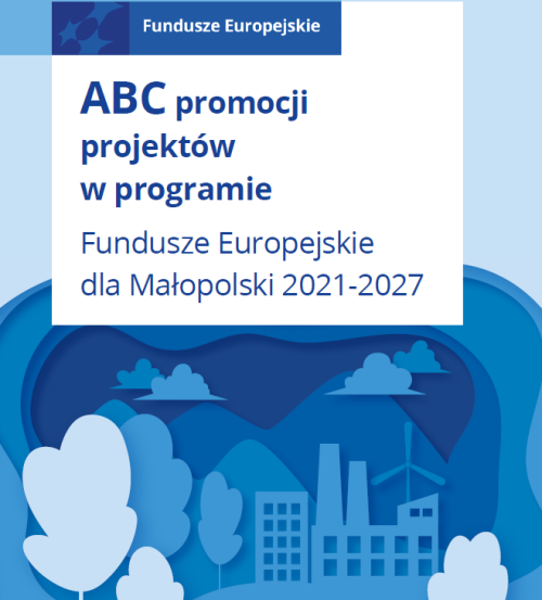 Okladka proszury ABC Promocji w programie Fundusze Europejskie dla Małopolski 2021-2027